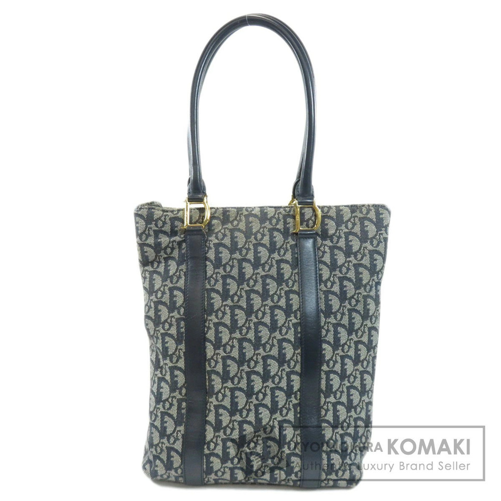 Christian Dior Trotter Tote Bag Canvas Leather